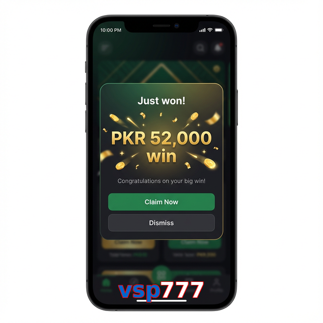 Main screen of Vsp777 win page for PK players